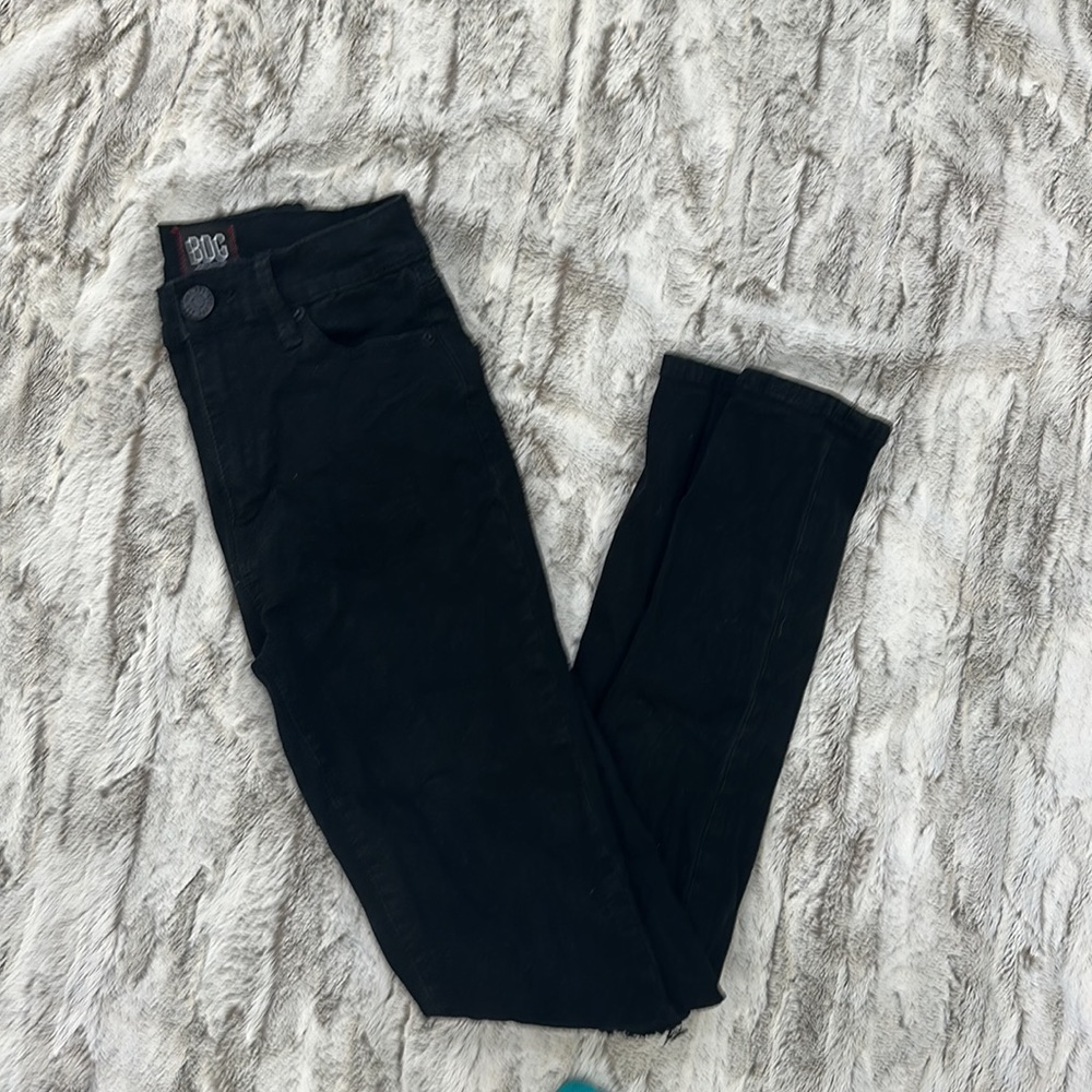 BDG Urban Outfitters Twig High Rise Black Distressed Skinny Jeans 24